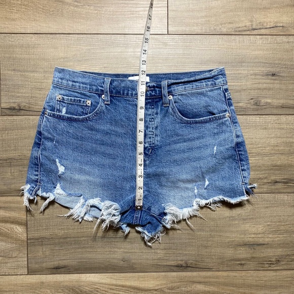 Pistola Womens Nova Relaxed Cut Off High Rise Shorts Size 28 Tulum Blue - Picture 6 of 12